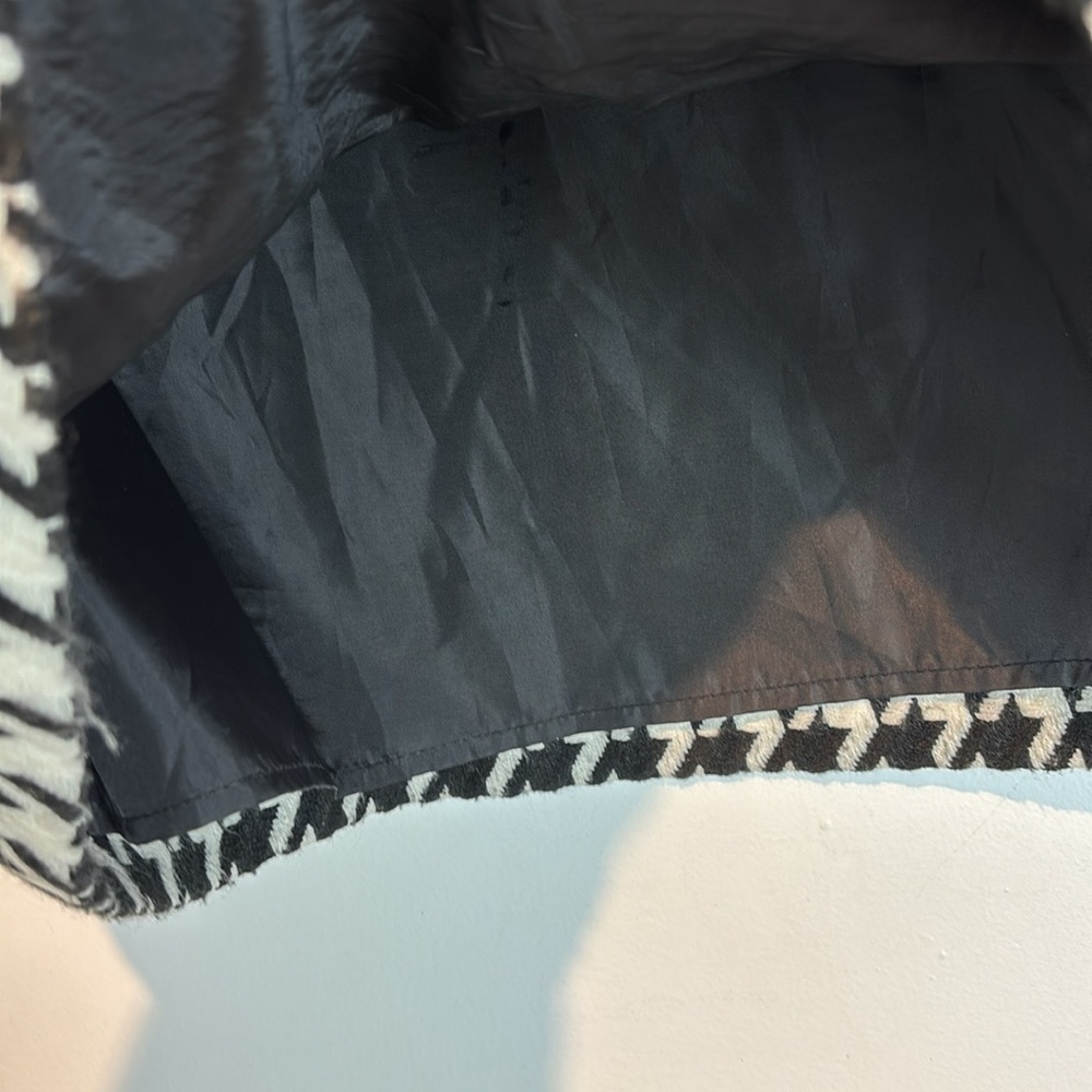 Laundry by Shelli Segal black and white houndstooth skirt size 10 - Picture 7 of 8
